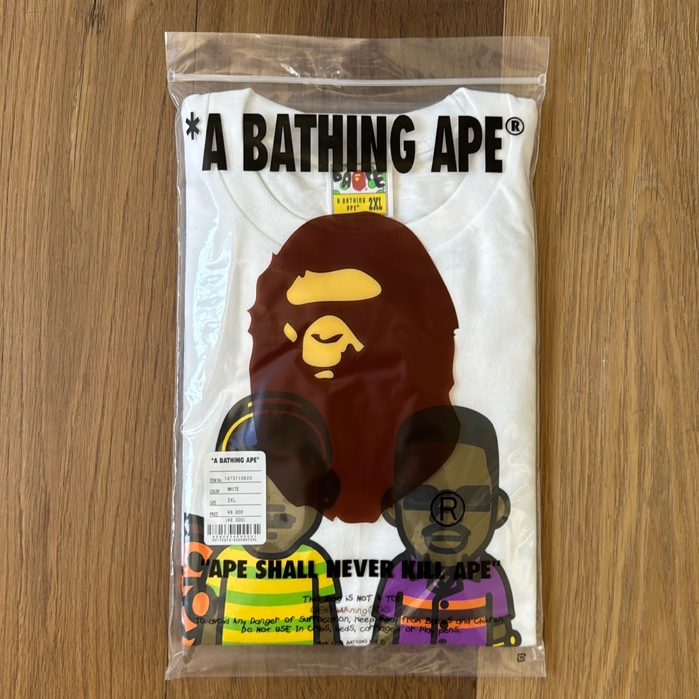 A Bathing Ape White Graphic Tee Fresh Prince Characters